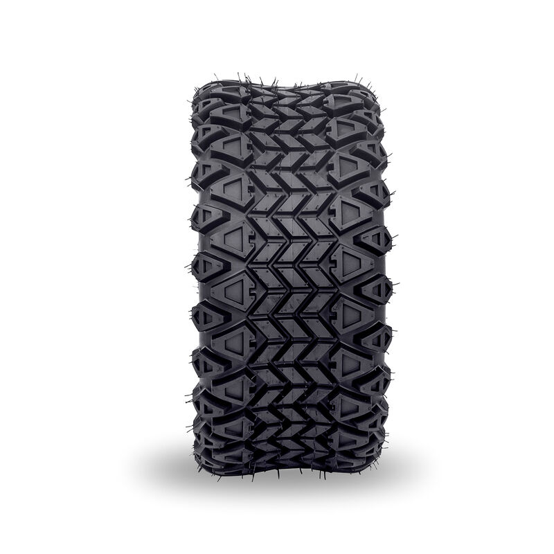 Gloss Black and Milled Edge Finish 14 Inch Golf Cart Wheels And Tires 23*10.5-14 101.6 PCD 4x4 Bolt Pattern