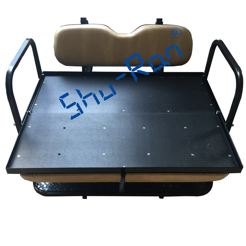 EZGO TXT গল্ফ কার্ট রিয়ার ফ্লিপ ফোল্ডিং ব্যাক সিট কিট - কারখানার ট্যান কুশন