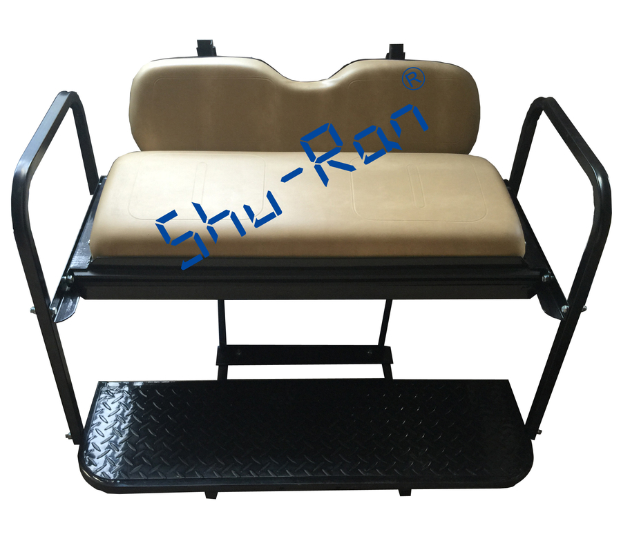 EZGO TXT গল্ফ কার্ট রিয়ার ফ্লিপ ফোল্ডিং ব্যাক সিট কিট - কারখানার ট্যান কুশন